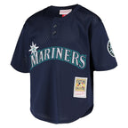 Ken Griffey Jr. Seattle Mariners Youth Cooperstown Collection Mesh Batting Practice Jersey - Navy