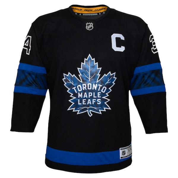 Auston Matthews Toronto Maple Leafs Youth Alternate Premier Player Jersey - Black/Blue