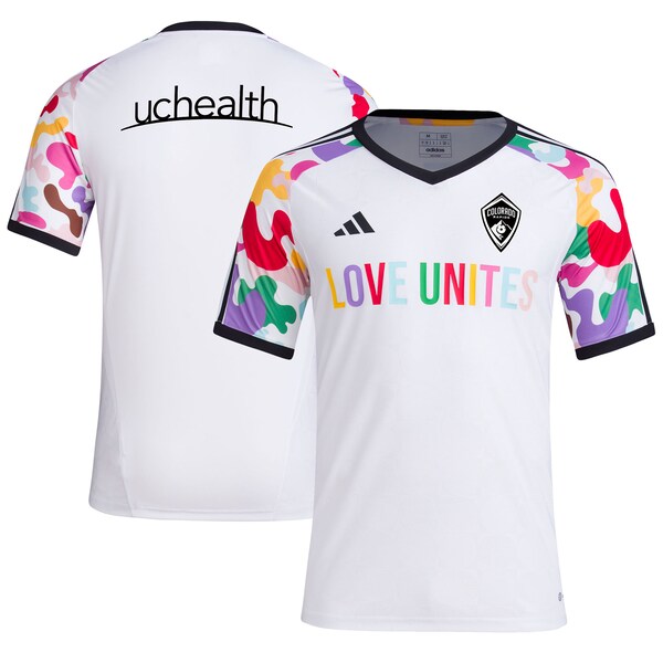 Colorado Rapids adidas 2024 Pride Pre-Match Top - White