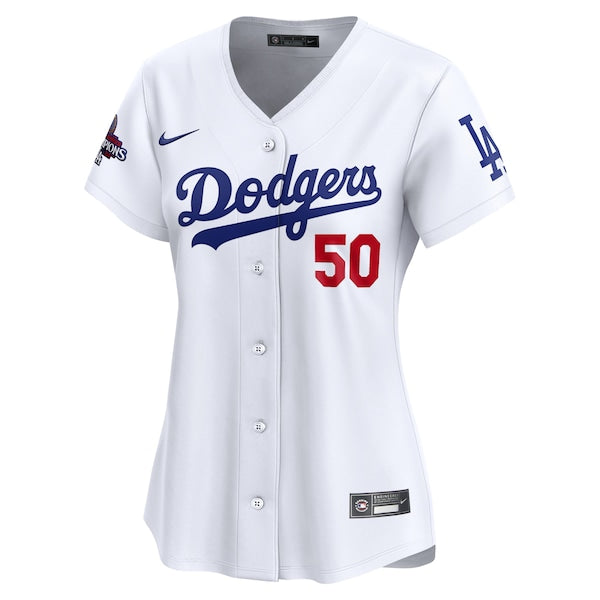 Mookie Betts Los Angeles Dodgers Nike Women's 2024 World Series Champions Home Limited Player Jersey - White