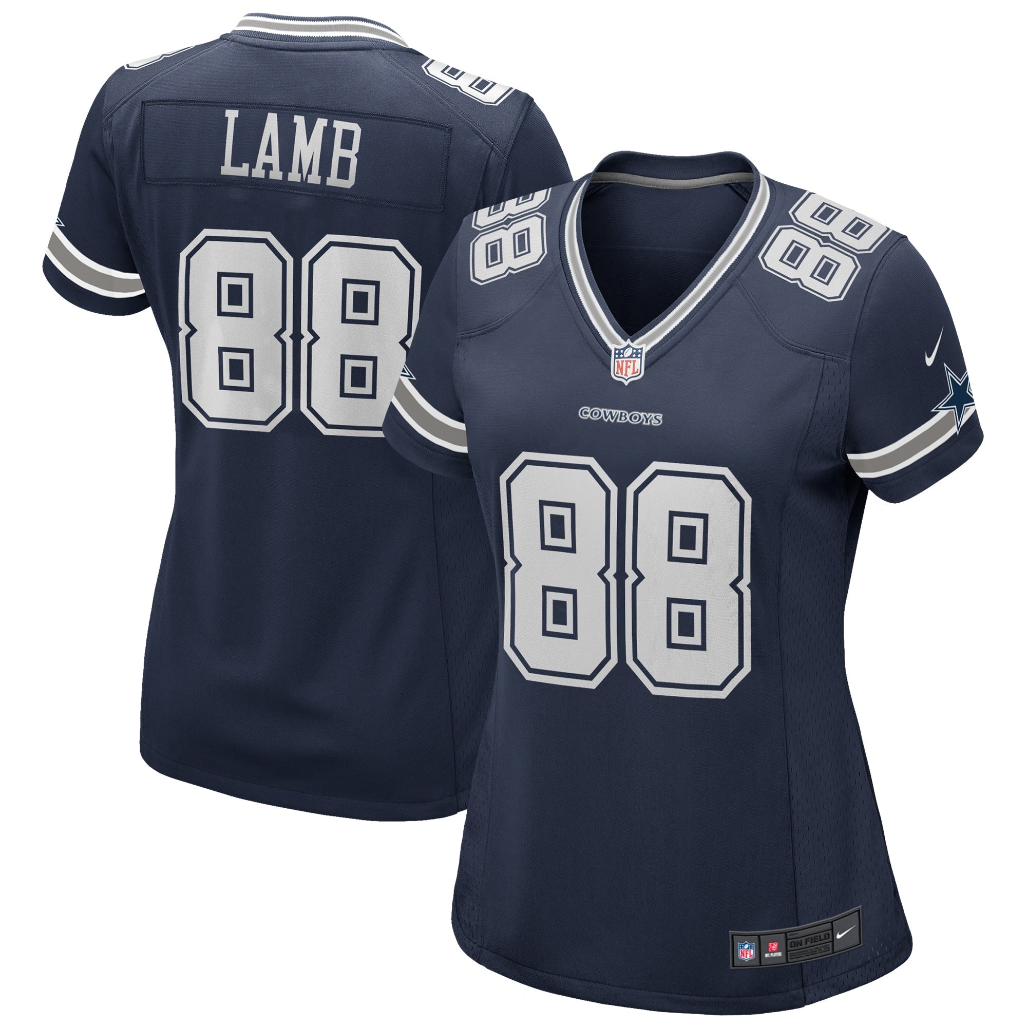 CeeDee Lamb Dallas Cowboys Nike Women's 2nd Alternate Game Jersey - White/Navy