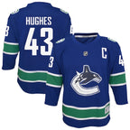 Quinn Hughes Vancouver Canucks Youth Alternate Replica Player Jersey - Blue