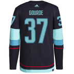 Yanni Gourde Seattle Kraken adidas Home Authentic Pro Primegreen Player - Jersey - Deep Sea Blue