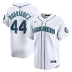 Men's Seattle Mariners Julio Rodríguez Nike Home Limited Player Jersey- White/Teal