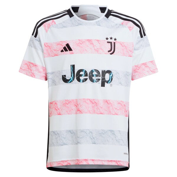 Dušan Vlahović Juventus adidas Youth 2023/24 Away Replica Jersey - White