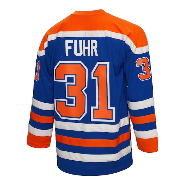 Grant Fuhr Edmonton Oilers  1986/87 Blue Line Player Jersey - Royal