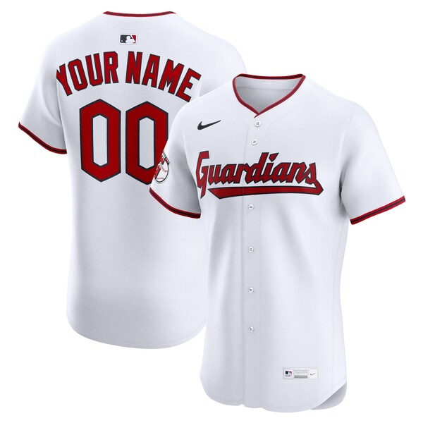 Cleveland Guardians Nike Home Elite Custom Jersey - White