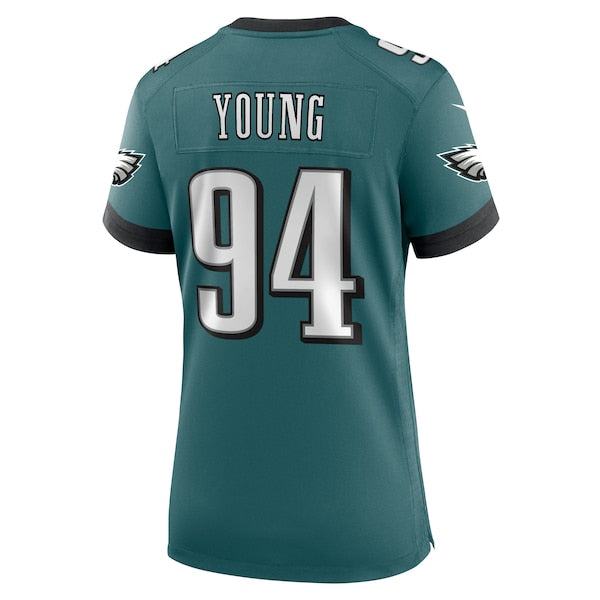 Byron Young Philadelphia Eagles Nike Women's Team Game Jersey - Midnight Green