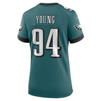 Byron Young Philadelphia Eagles Nike Women's Team Game Jersey - Midnight Green