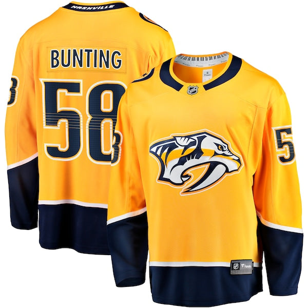 Michael Bunting Nashville Predators  Home Breakaway Jersey - Gold