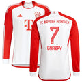 Serge Gnabry Bayern Munich adidas 2023/24 Home Replica Long Sleeve Jersey - White