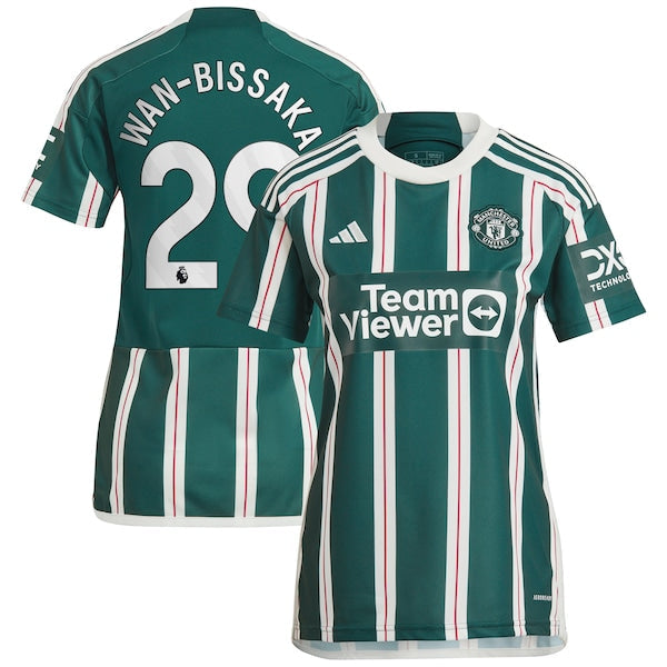 Aaron Wan-Bissaka Manchester United adidas Women's 2023/24 Away Replica Player Jersey - Green