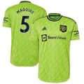 Harry Maguire Manchester United adidas 2022/23 Third Authentic Player Jersey - Neon Green