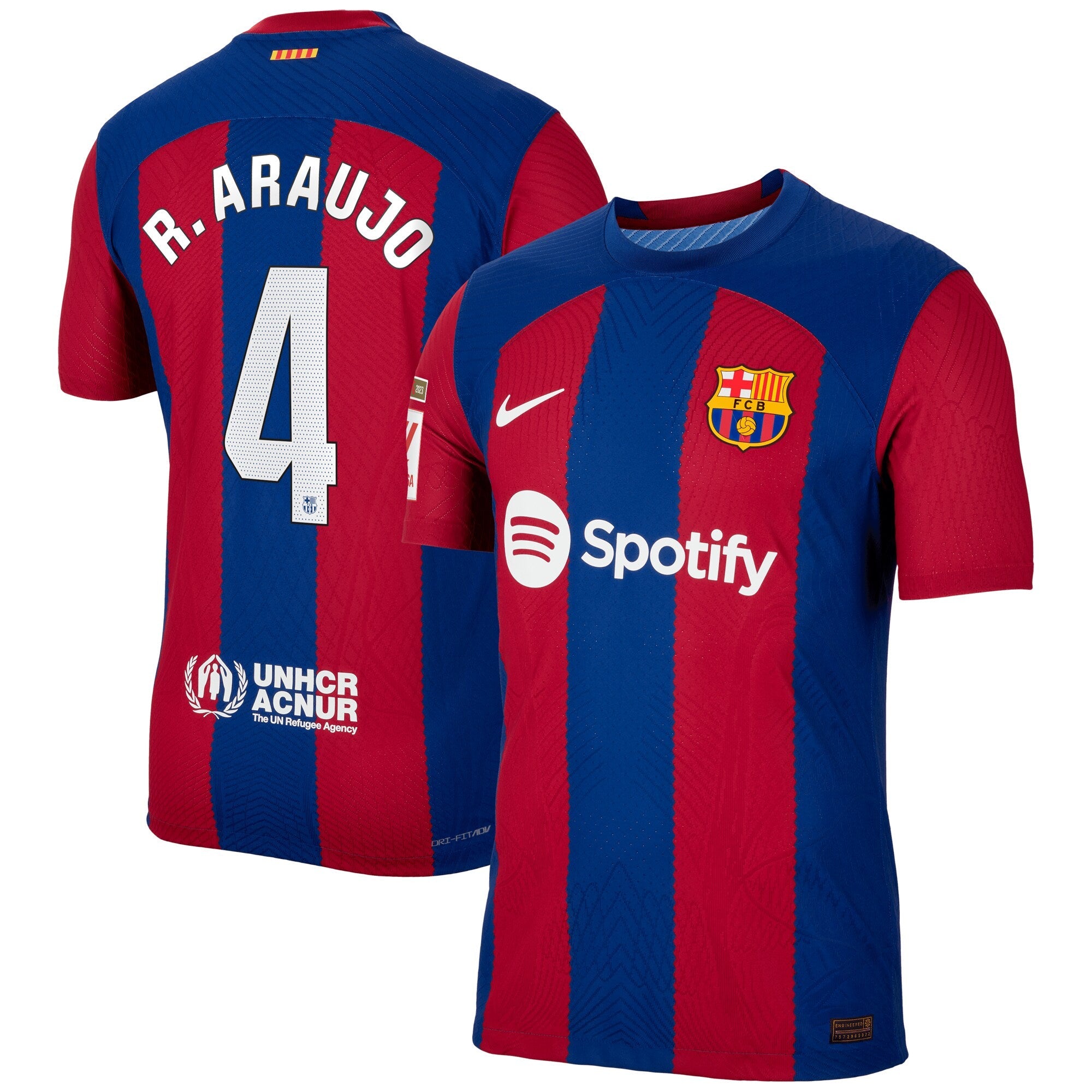 Ronald Araujo Barcelona Nike 2023/24 Away Authentic Jersey - White/Aqua/Royal