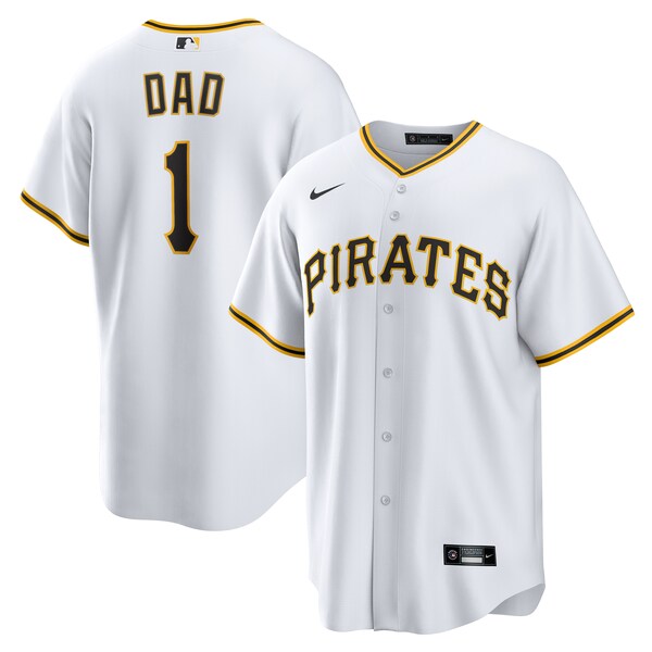 Pittsburgh Pirates Nike #1 Dad Home Replica Jersey - White