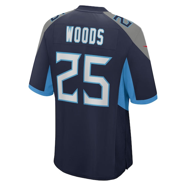 Xavier Woods Tennessee Titans Nike Team Game Jersey -  Navy