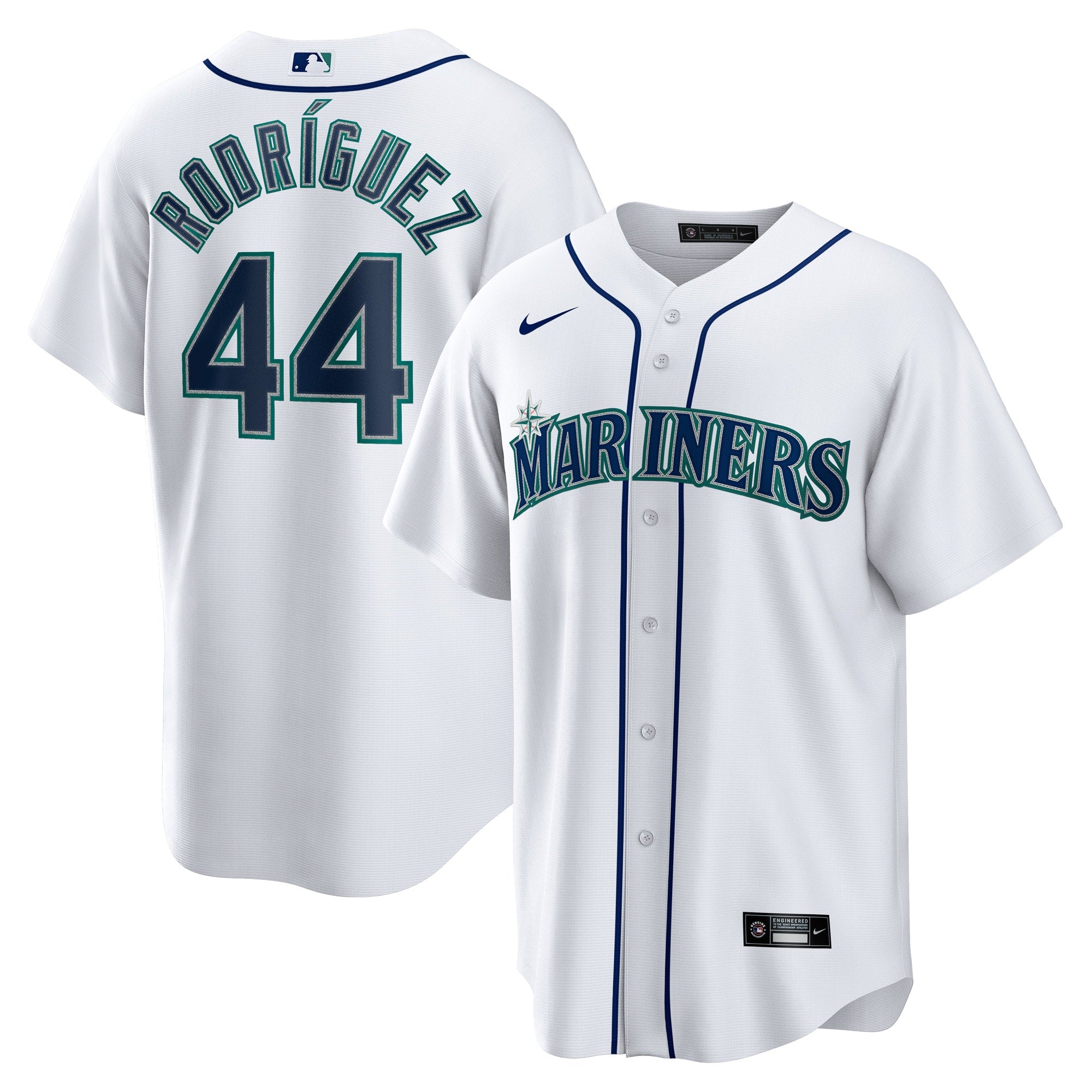 Julio Rodriguez Seattle Mariners Nike Official Replica Player Jersey - Navy/Aqua/White