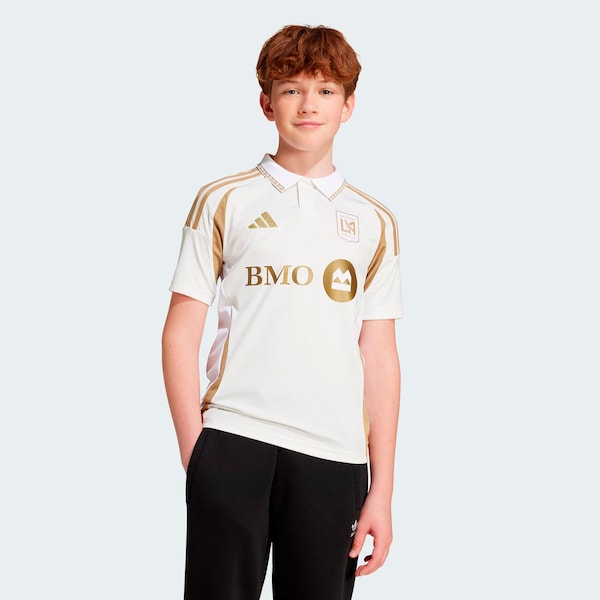 LAFC adidas Youth 2025 Secondary Replica Jersey - White