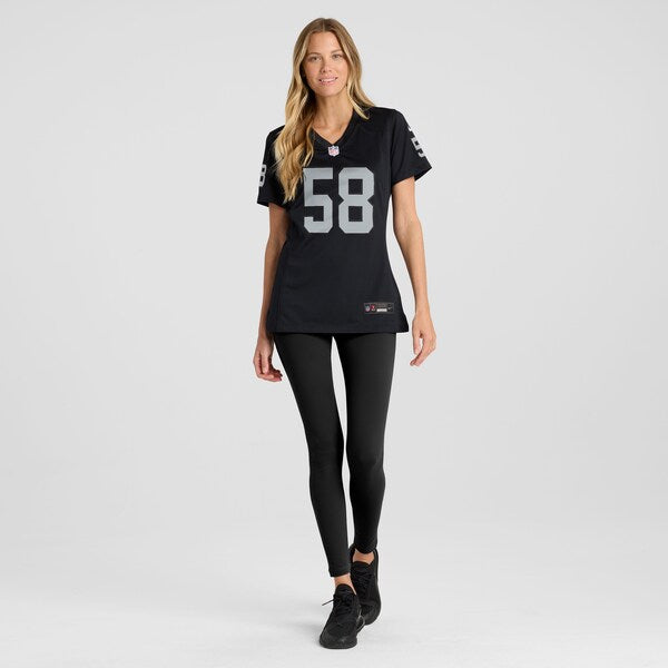 Jackson Powers-Johnson Las Vegas Raiders Nike Women's  Game Jersey -  Black