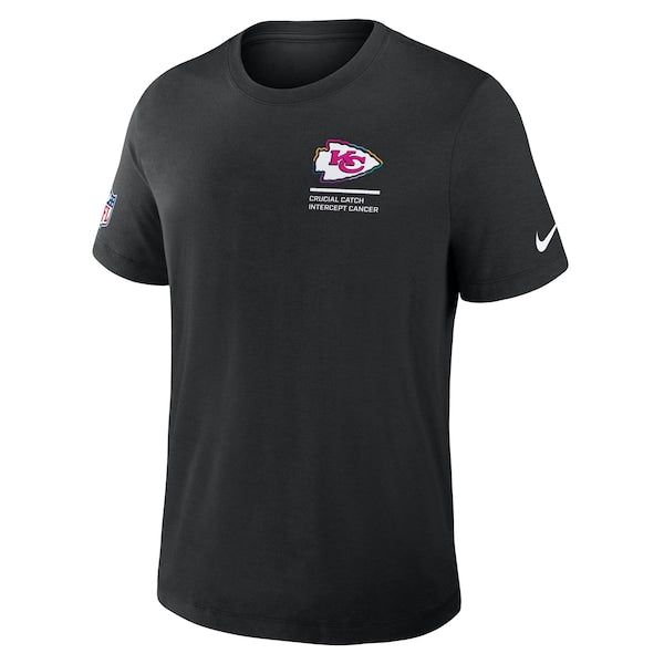 Kansas City Chiefs Nike Tall 2025 NFL Crucial Catch Tri-Blend Dri-FIT T-Shirt - Black