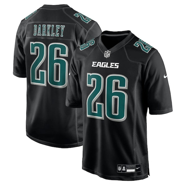 Saquon Barkley Philadelphia Eagles Nike Fashion Game Jersey - Carbon Black/White