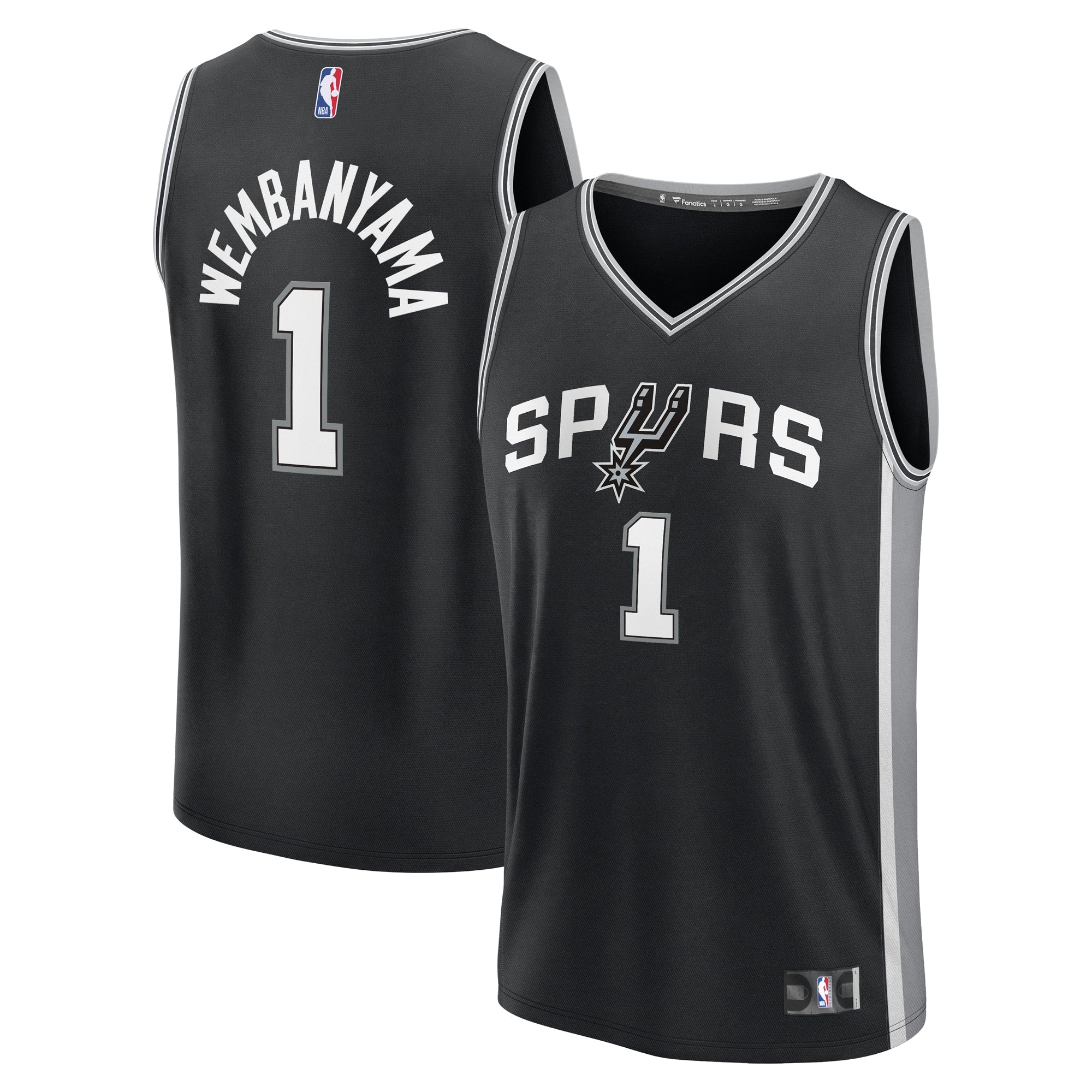 Victor Wembanyama San Antonio Spurs  Youth Fast Break Replica Player Jersey - Association Edition - White/Black