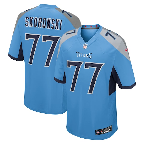 Peter Skoronski Tennessee Titans Nike Team Game Jersey -  Light Blue