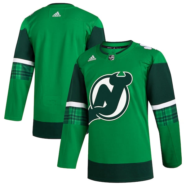 New Jersey Devils adidas 2023 St. Patrick's Day Primegreen Authentic Jersey - Kelly Green