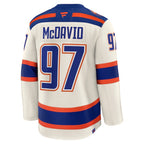 Connor McDavid Edmonton Oilers  Alternate Premium Jersey - Light Beige