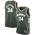 Giannis Antetokounmpo Milwaukee Bucks Nike Youth Swingman Jersey - Icon Edition - Hunter Green