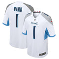 Cameron Ward Tennessee Titans Nike 2025 NFL Draft First Round Pick  Game Jersey - White/Navy/Light Blue