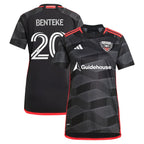 Christian Benteke D.C. United adidas Women's 2024 The Icon Kit Replica Player Jersey – Black