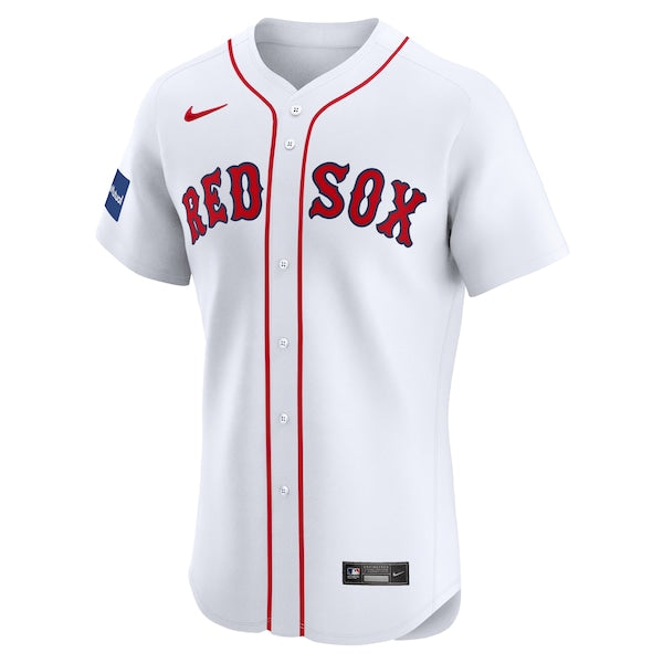 Boston Red Sox Nike Home Elite Patch Jersey - White