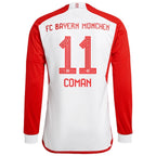 Kingsley Coman Bayern Munich adidas 2023/24 Home Replica Long Sleeve Jersey - White