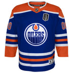 Edmonton Oilers Youth 2025 Stanley Cup Final Home Premier Custom Jersey - Royal