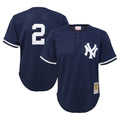 Derek Jeter New York Yankees Toddler Cooperstown Collection Mesh Batting Practice Jersey - Navy