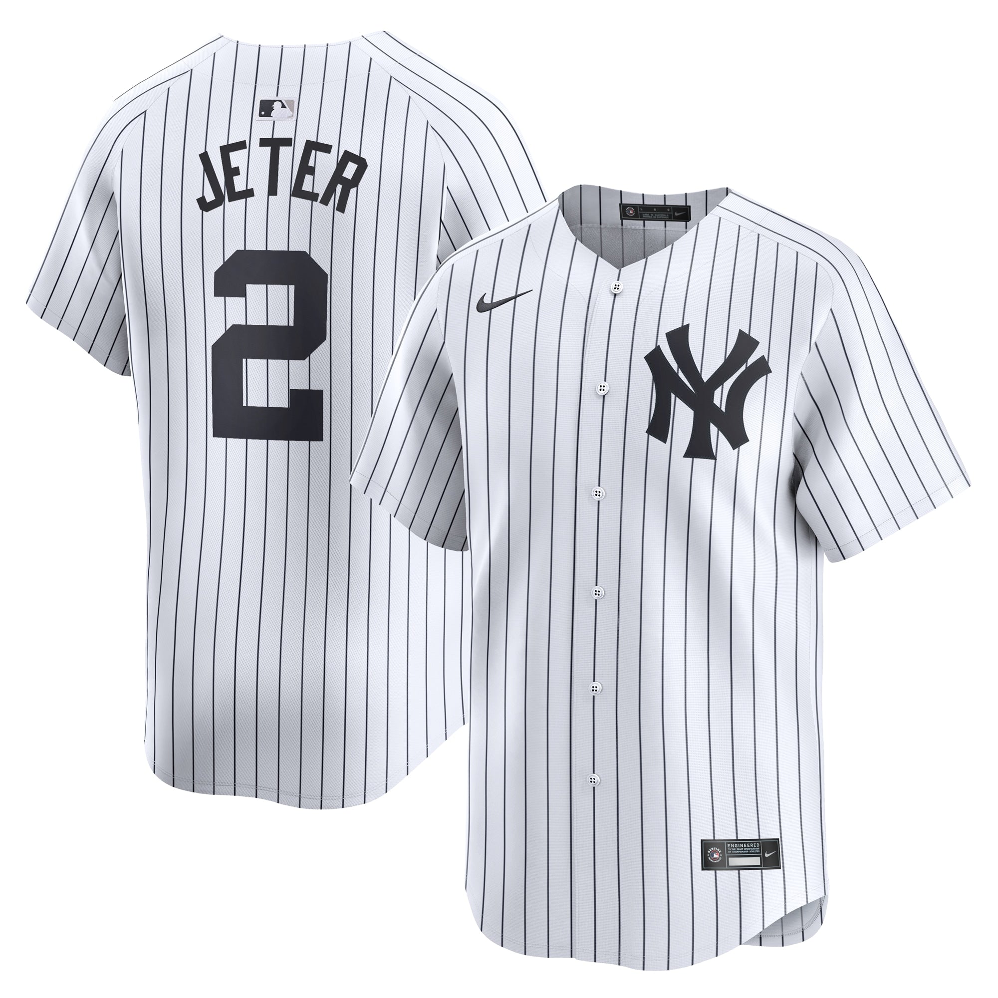 Derek Jeter New York Yankees Nike Away Limited Player Jersey - Gray/White