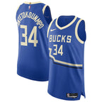 Giannis Antetokounmpo Milwaukee Bucks Nike 2024/25 Authentic Player Jersey - City Edition - Royal