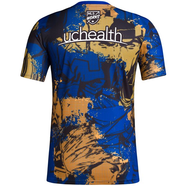 Colorado Rapids adidas 2024 MLS Works Kick Childhood Cancer x Marvel Pre-Match Top - Royal