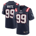 Keion White New England Patriots Nike Team Game Jersey -  Navy