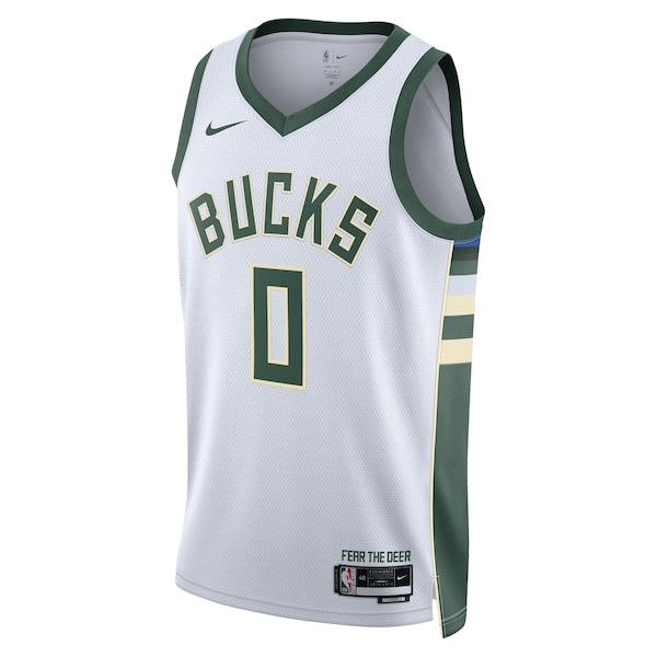 Damian Lillard Milwaukee Bucks Nike Unisex Fear The Deer Swingman Player Jersey - Association Edition - White