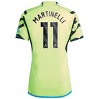 Gabriel Martinelli Arsenal adidas 2023/24 Away Replica Player Jersey - Yellow/Green