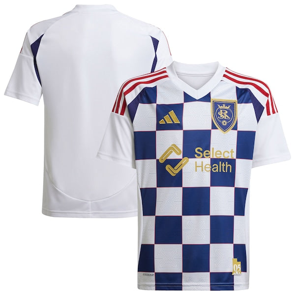 Real Salt Lake adidas Youth 2025 Grid City Replica Jersey - White