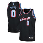 Coby White Chicago Bulls Nike Youth 2025/26 City Edition Swingman Jersey - Black