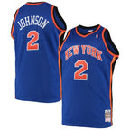 Larry Johnson New York Knicks 1998/99 Big & Tall Hardwood Classics Swingman Jersey - Blue
