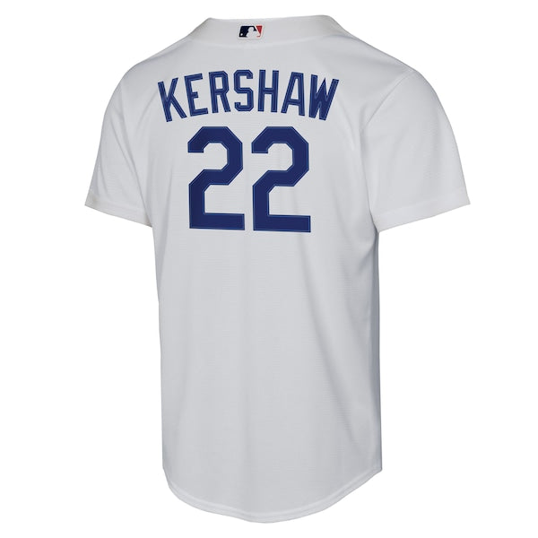 Clayton Kershaw Los Angeles Dodgers Nike Youth Home Replica Player Jersey - White