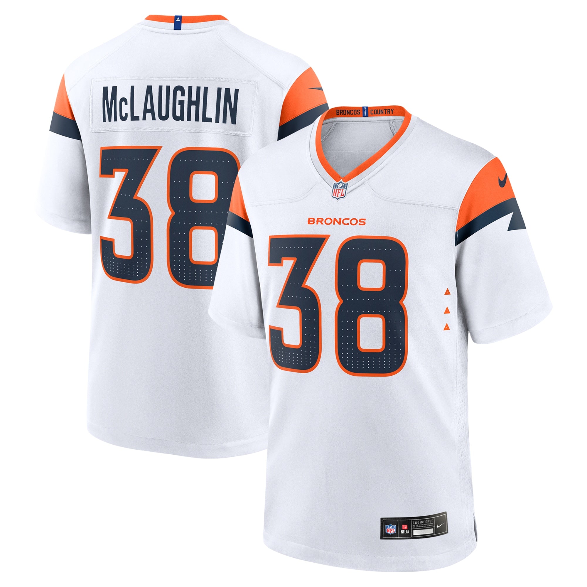 Jaleel McLaughlin Denver Broncos Nike Alternate Game Jersey -  Navy/White/Orange