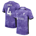 Virgil van Dijk Liverpool Nike 2023/24 Third Stadium Replica Player Jersey - Purple