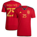 Ansu Fati Spain National Team adidas 2022/23 Home Authentic Jersey - Red