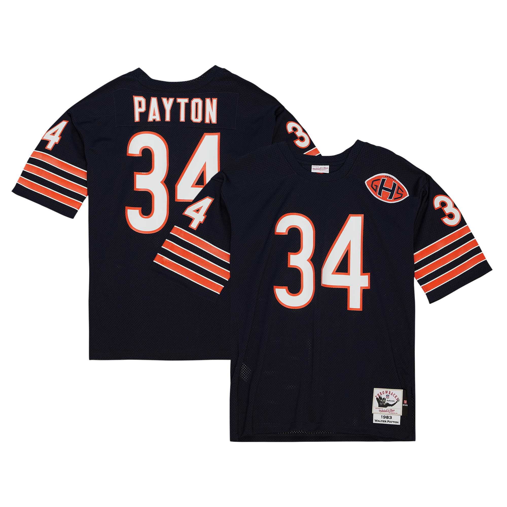 Walter Payton Chicago Bears 1985 Authentic Throwback Retired Player Jersey - White/Navy
